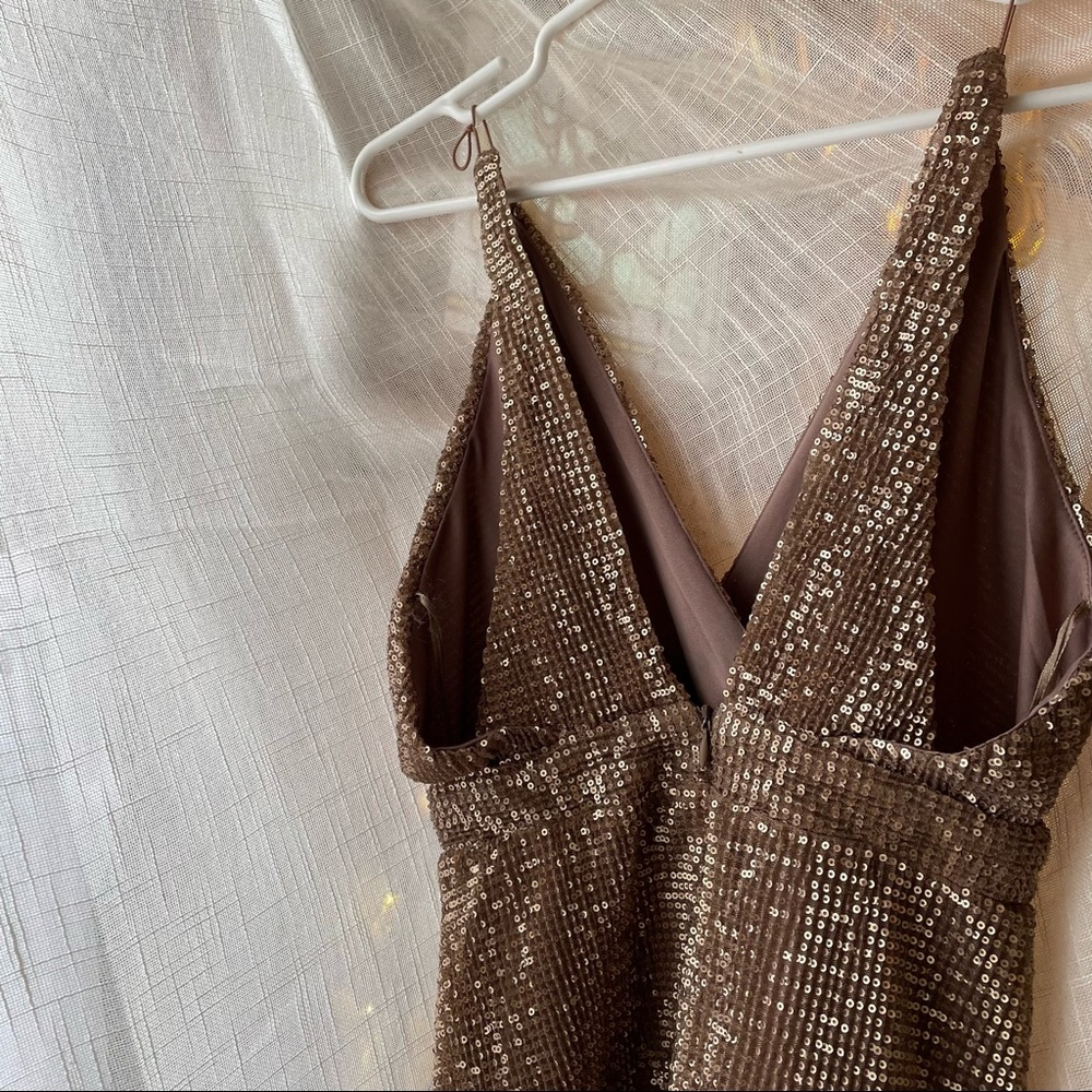 Gold sequin romper